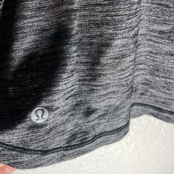 Lululemon Glide and Stride Tank Heathered Black / Black sz 6 - Picture 5 of 7